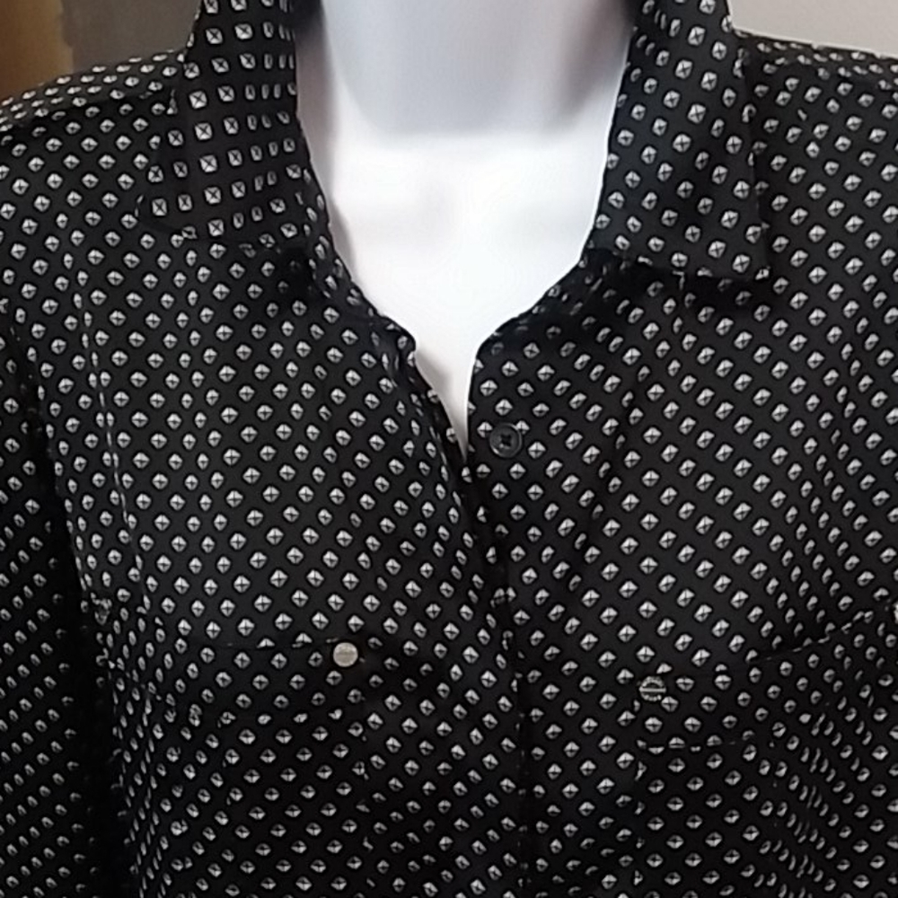 Michael Kors Long Sleeve Button Down Shirt Size 8 - Picture 9 of 13
